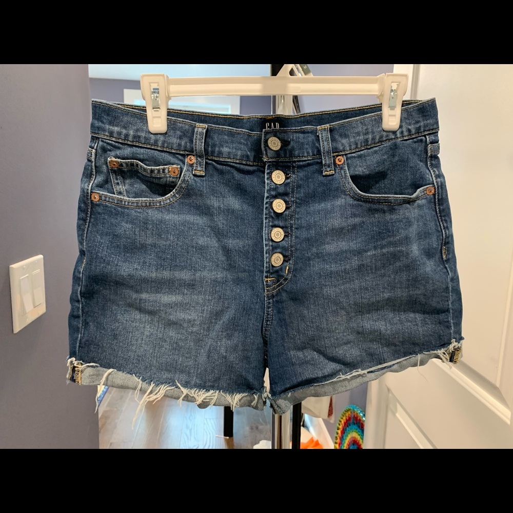Gap high waisted jean shorts